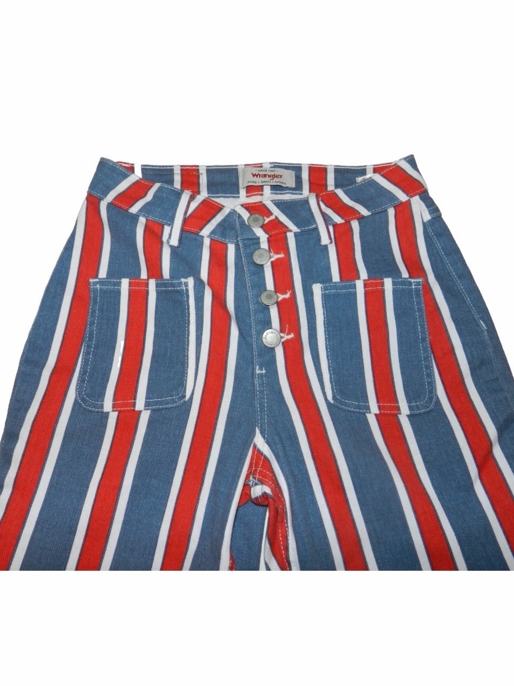 Wrangler Red, Navy & White Striped Jeans - Picture 4 of 10